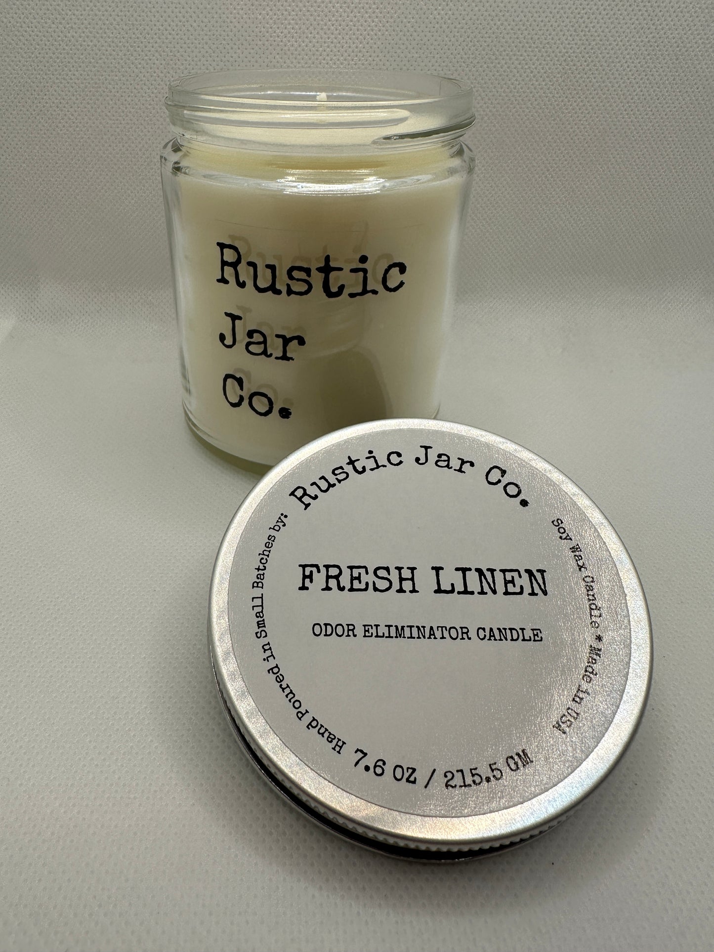 Fresh Linen Odor Eliminator Soy Wax Candle